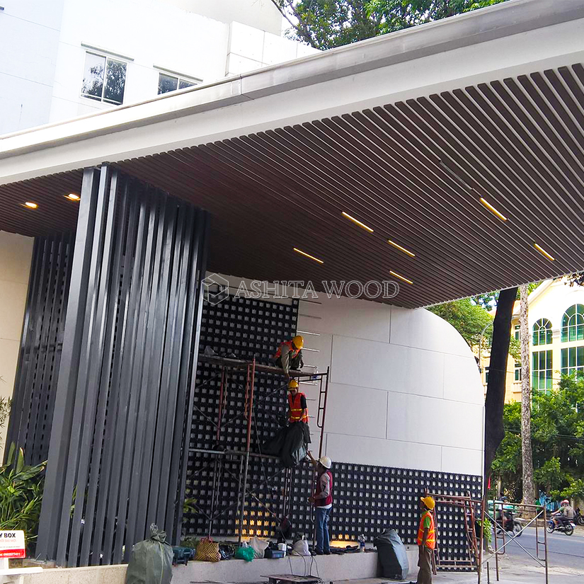 Toda Industries finishes installation of Ashita Wood louvers at The Everrich Infinity